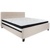 Flash Furniture Platform Bed Set, Tribeca, King, Beige HG-BM-20-GG